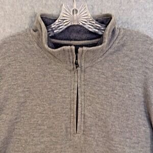 Joseph Abboud 1/4 Zip Pullover Sweater Mens XL Gray Long Sleeve Fleece Casual